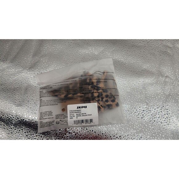 Skims Medium Sienna Jaguar Print Fits Everybody Micro Bandeau BA-BAN-8677W NWT - Picture 5 of 8